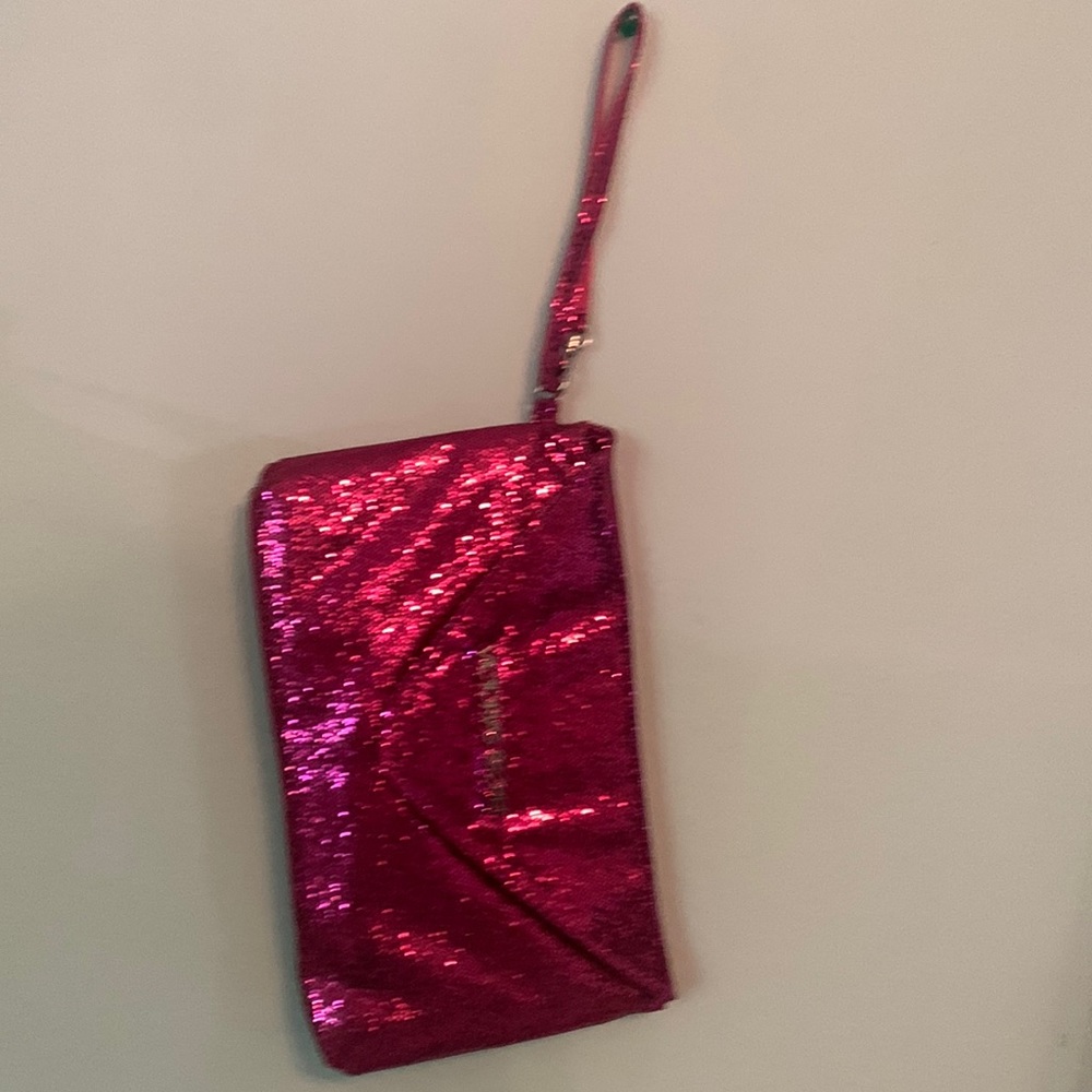 Victoria Secret Hot Pink & Glittery Wristlet.